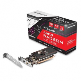 Placa de Vídeo Sapphire Pulse AMD Radeon RX 6400 Gaming 4GB GDDR6 HDMI e DisplayPort Low Profile - 11315-01-20G na KaBuM!