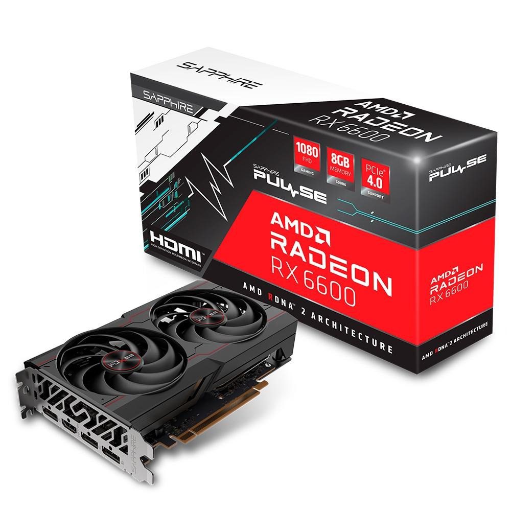 Placa de Vídeo Sapphire Pulse AMD Radeon RX 6600 Gaming, 8GB GDDR6, HDMI – 11310-01-20G na Magazine Luiza