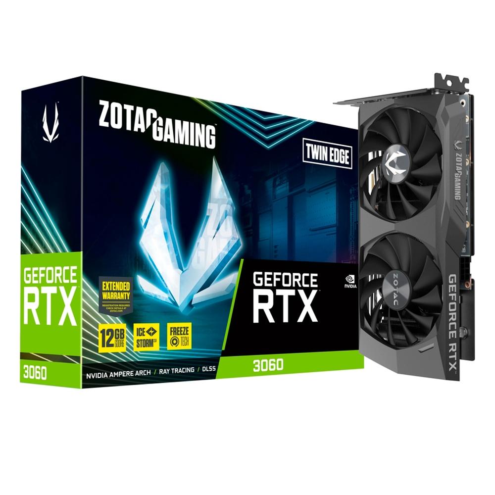 Placa de Vídeo Zotac Gaming GeForce RTX 3060 Twin Edge, 12GB GDDR6, 15 Gbps, Ray Tracing – ZT-A30600E-10M na KaBuM!