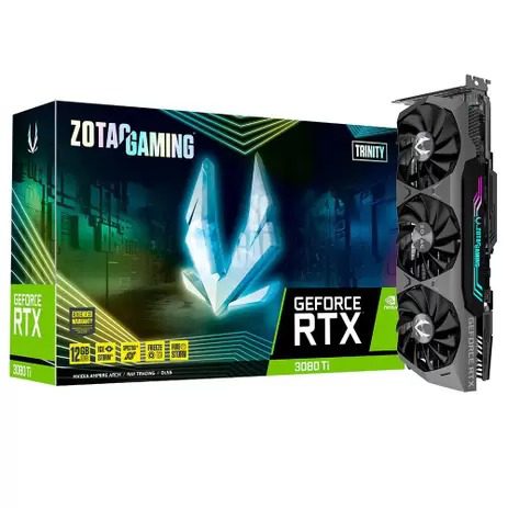 Placa de Vídeo Zotac GEFORCE RTX 3080 Ti Trinity, 12GB GDDR6X, 19Gbps, RGB, LHR, Ray Tracing, DLSS e IceStorm 2.0 – ZT-A30810D-10P na Magazine Luiza