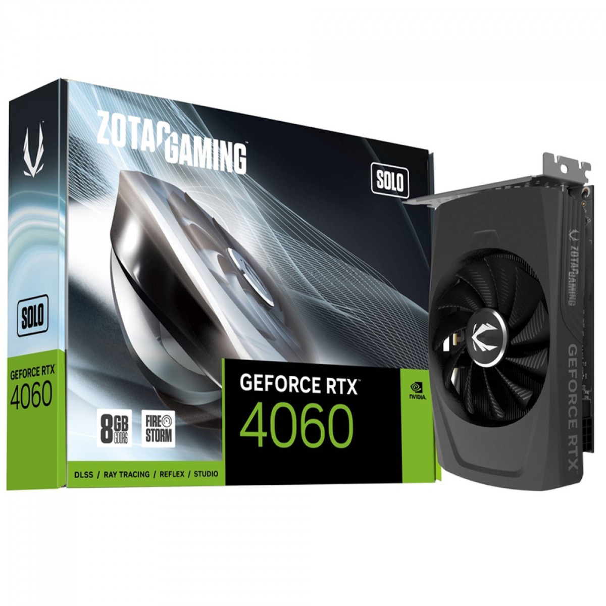 Placa de Vídeo Zotac NVIDIA GeForce RTX 4060 Gaming Solo, 8GB, GDDR6, DLSS, Ray Tracing, ZT-D40600G-10L na Terabyte Shop
