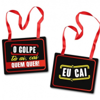 Placa Fantasia Carnaval - Golpe - Preto - 2 Peças na Amazon