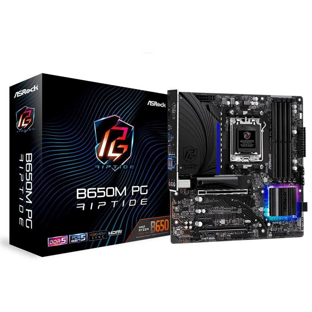 Placa Mãe ASRock B650M PG Riptide, AMD, Micro ATX, DDR5 - 90-MXBJ9* na KaBuM!