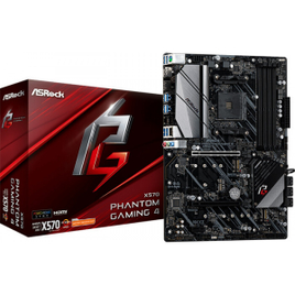 Placa Mãe ASRock X570 Phantom Gaming 4 Chipset X570 AMD AM4 ATX DDR4 - 90-MXBAU0-A0UAYZ na Terabyte Shop