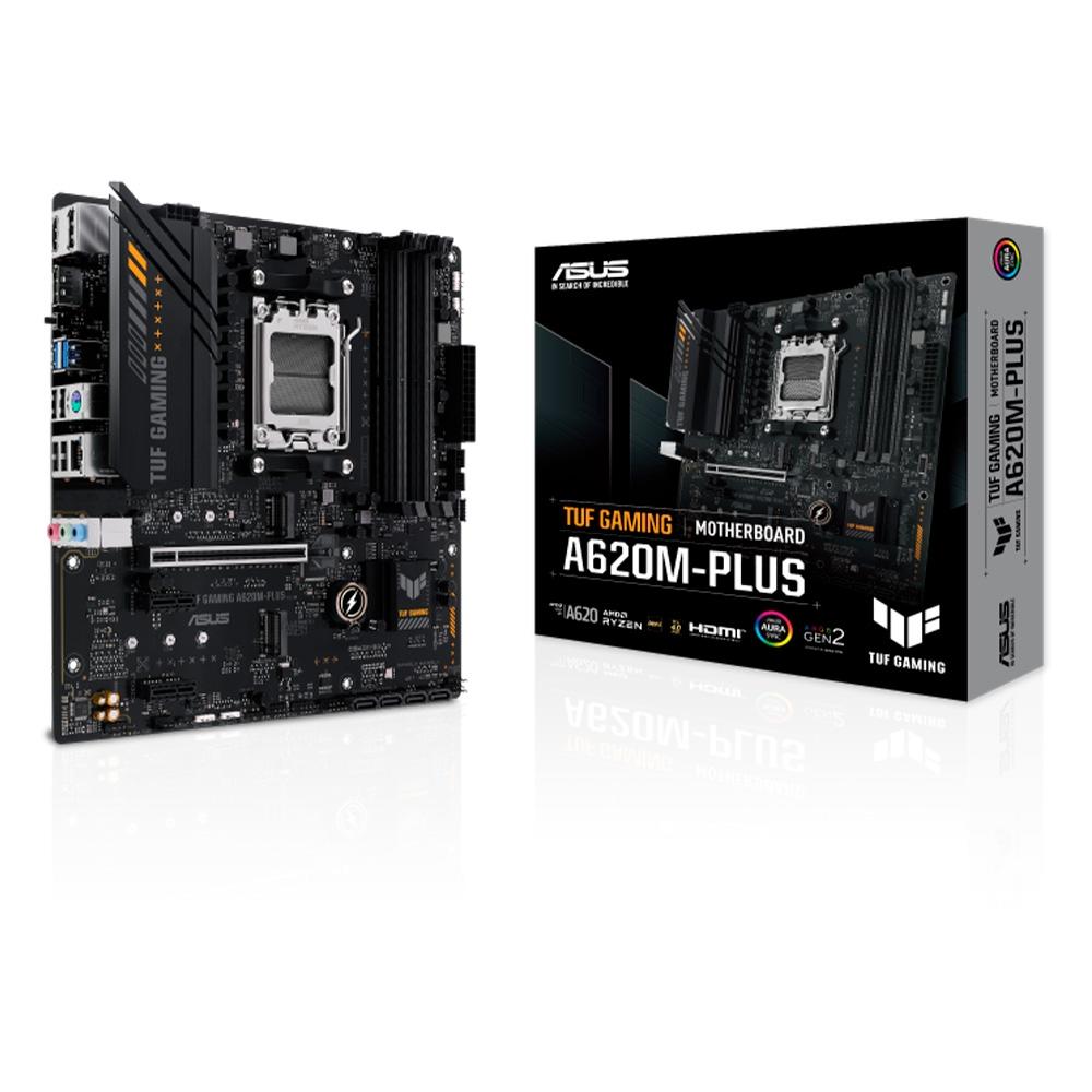 Placa Mãe Asus TUF GAMING A620M-PLUS, AMD AM5, mATX, DDR5 – 90MB1EZ0-M0EAY0 na KaBuM!