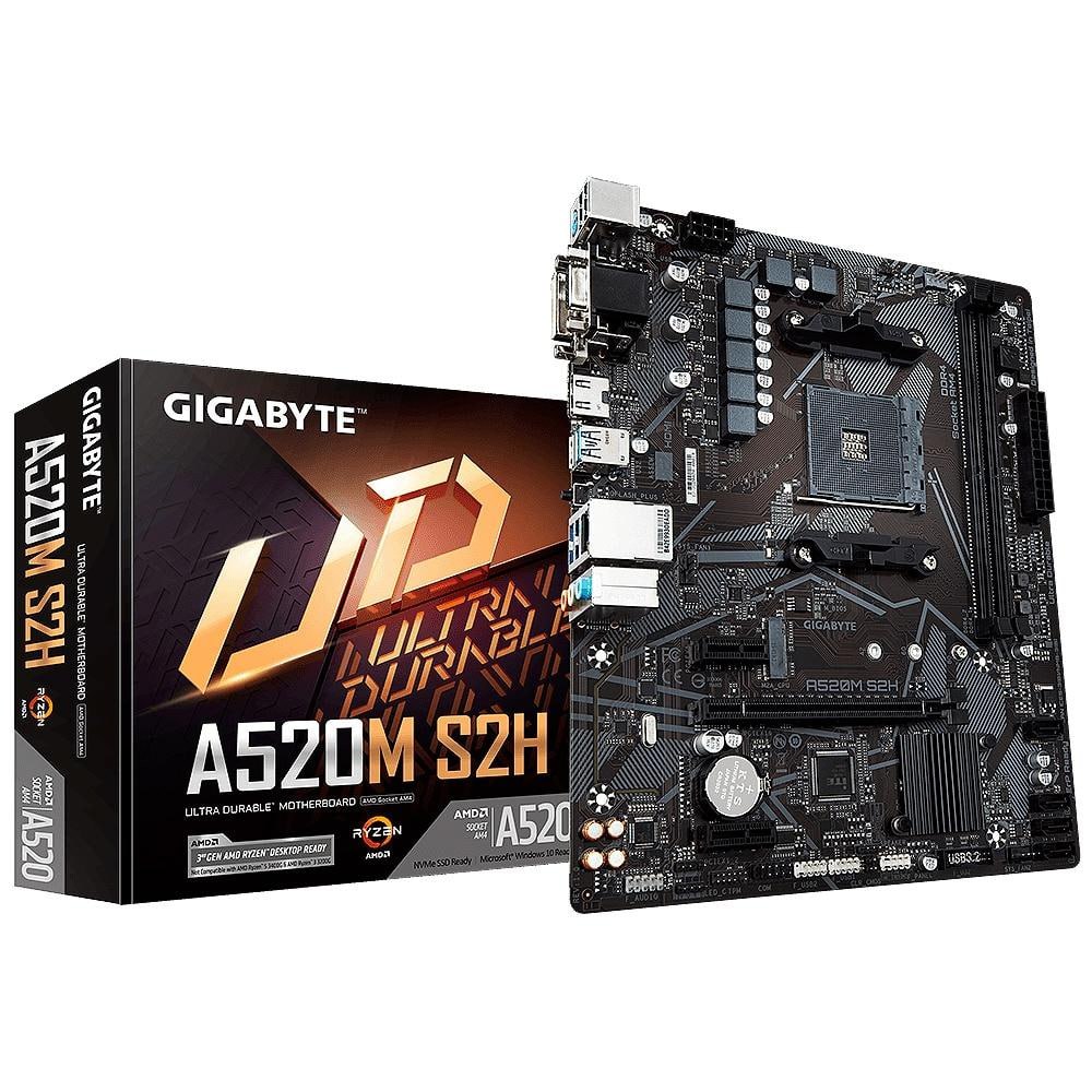 Placa Mãe Gigabyte A520M S2H, AMD AM4, DDR4 na Magazine Luiza