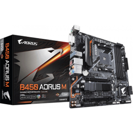 Placa Mãe Gigabyte B450 AORUS M Chipset B450 AMD AM4 mATX DDR4 na Terabyte Shop
