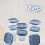 Plasútil Conjunto de Potes Quadrados Pop com 8 Unidades, Azul na Amazon