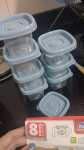Plasútil Conjunto de Potes Quadrados Pop com 8 Unidades, Azul na Amazon