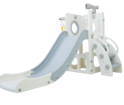 Playground Infantil 4×1 Mini Mundo Grey 1 Torre, Para Crianças de 1 a 4 anos, Compacto e Fácil Montagem, com Escorregador, Cesta de Basquete e Bola, Escalada, Luneta na Amazon