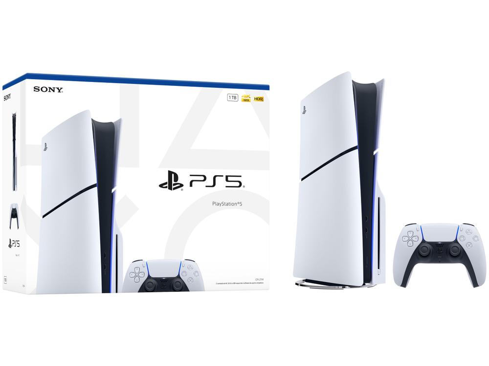 PlayStation 5 Slim Disk 1TB 1 Controle Branco Sony na Aliexpress