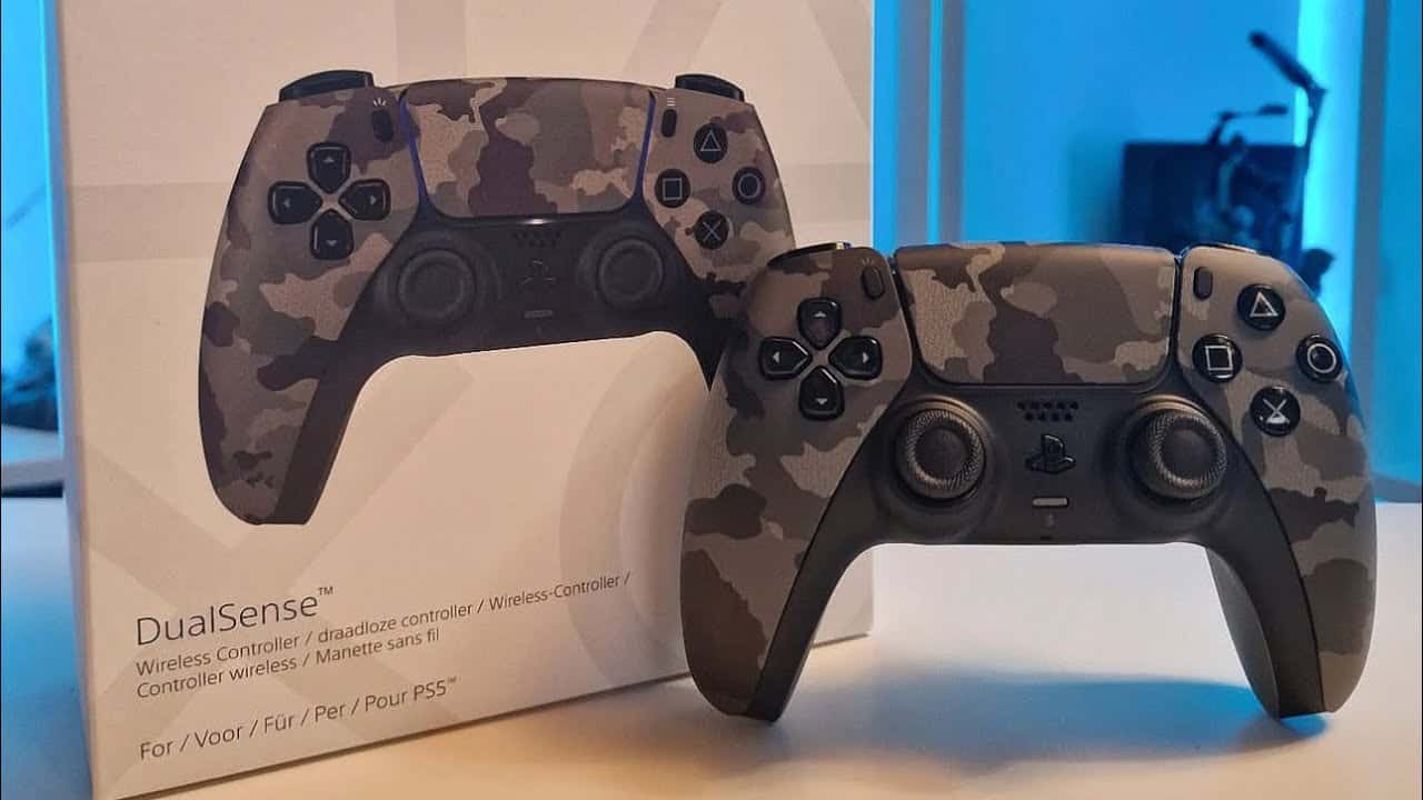 PlayStation DualSense Controle sem fio – Gray Camouflage na Amazon