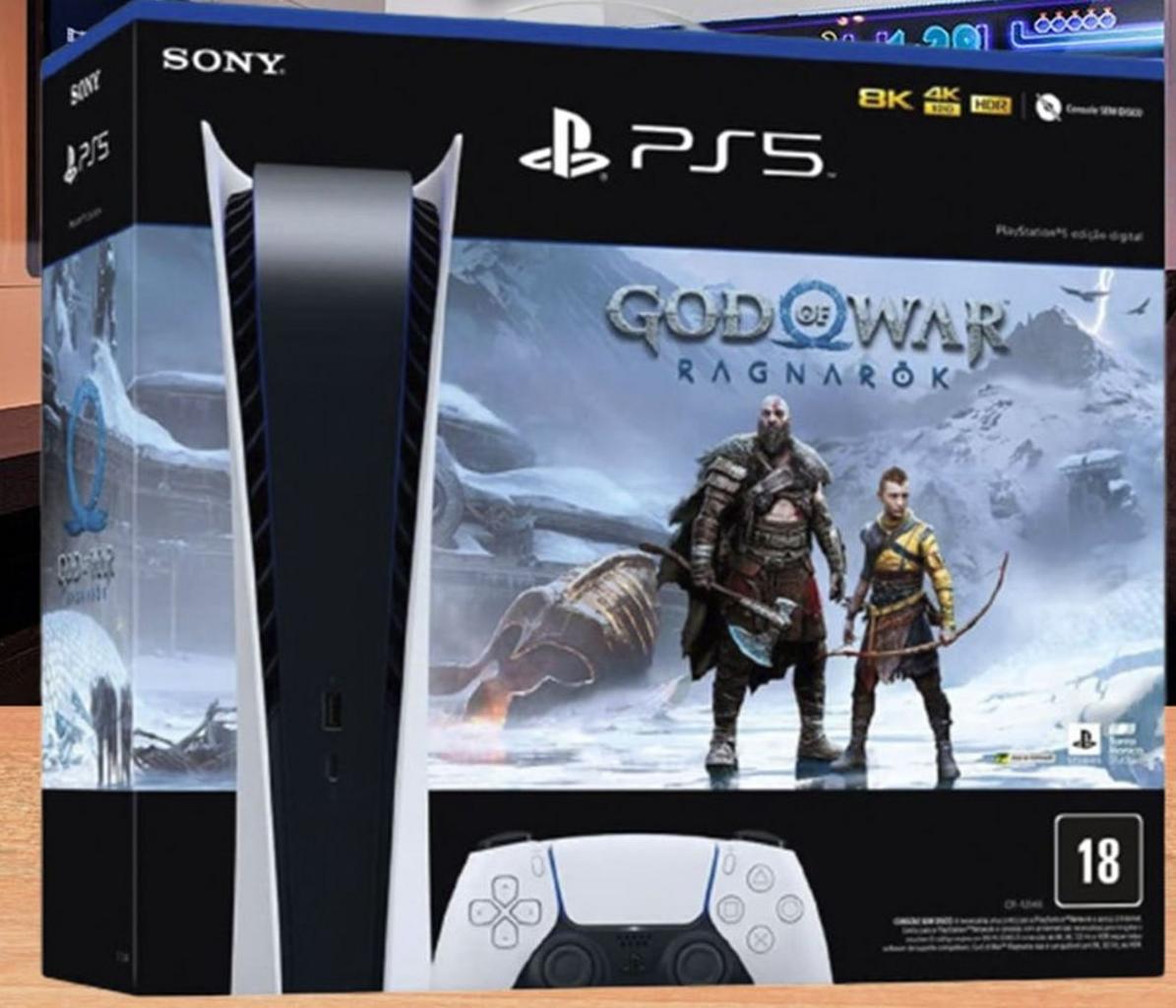 PlayStation®5 Edição Digital + God of War Ragnarök na Amazon