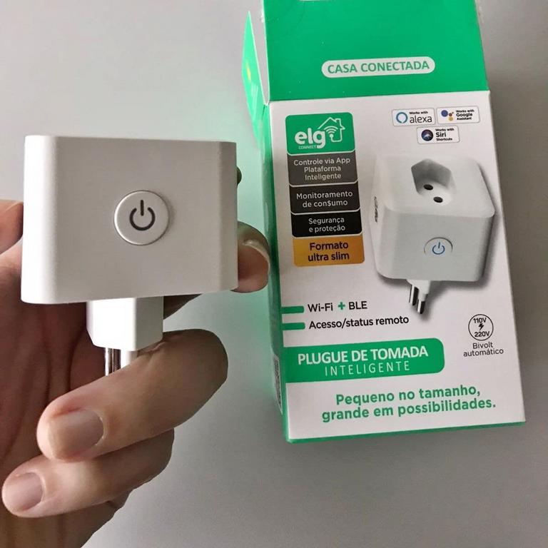 Plug de Tomada Inteligente Bivolt 16A com Conexão WI-FI e Bluetooth Branca – SHPT400 ELG na Amazon