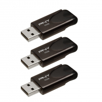 PNY Unidades Flash USB 2.0 Da Attache, Pacote Com 3 Unidades De 16 GB, Preto (P-FD16GX3ATT4-GE) na Amazon