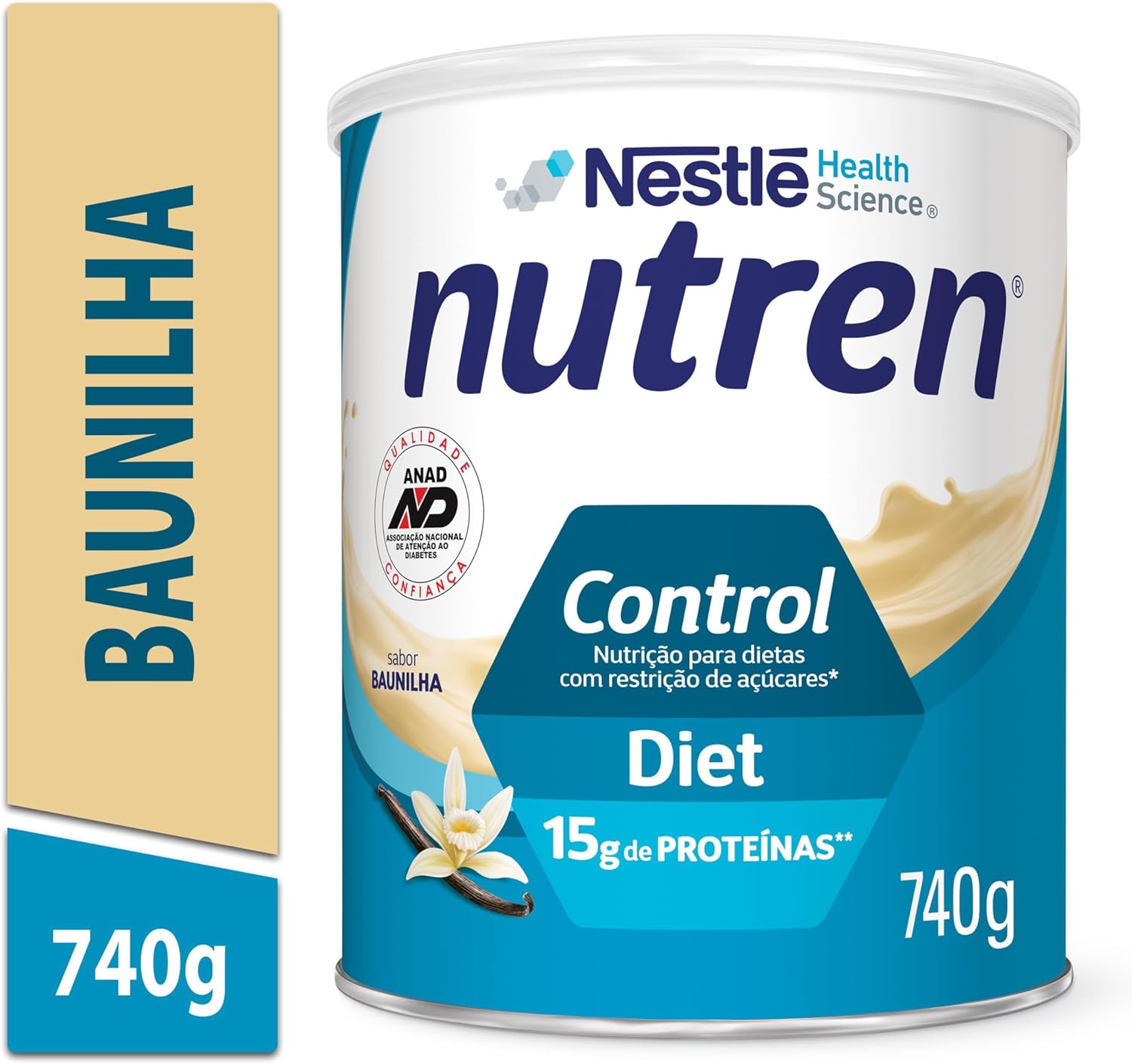 Pó para Preparo de Bebida Baunilha Diet Zero Lactose Nutren Control Lata 740g na Amazon