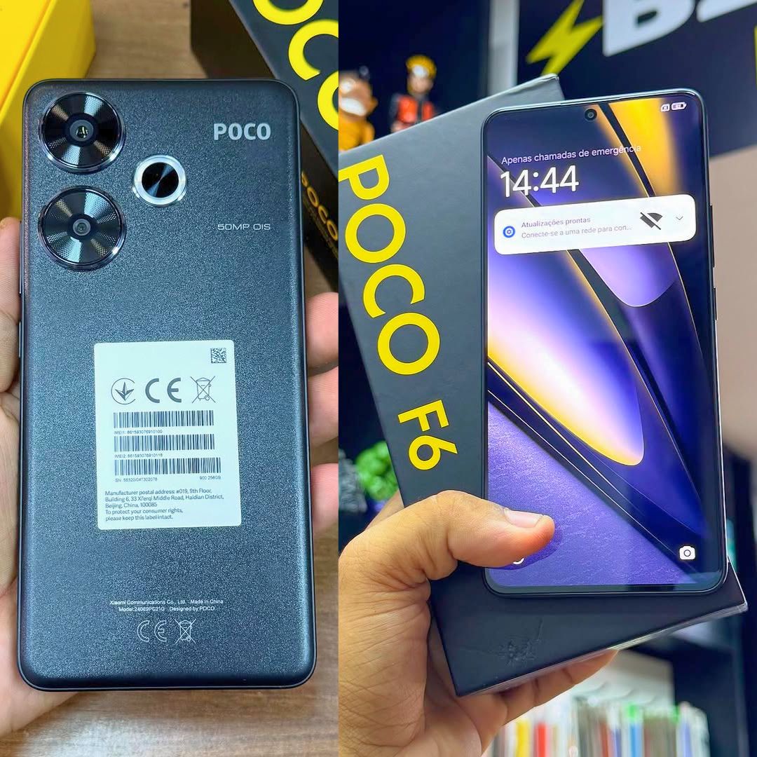 POCO F6 Smartphone Versão Global Snapdragon ® 8s Gen 3 NFC 120Hz Fluxo AMOLED 90W Turbo Carregamento Bateria 5000mAh na Aliexpress