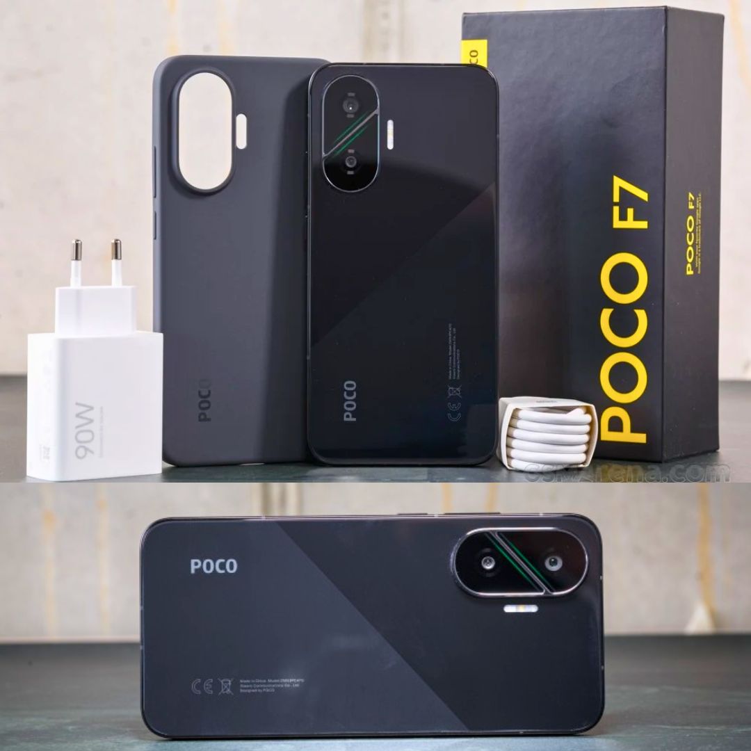 POCO F7 5G Smartphone Pantalla Flow AMOLED WQHD+ de 120Hz de 6.83″, Snapdragon 8s Gen 4, 50MP Bateria 6500mAh IP68 (BLACK, 12+256GB) na Amazon