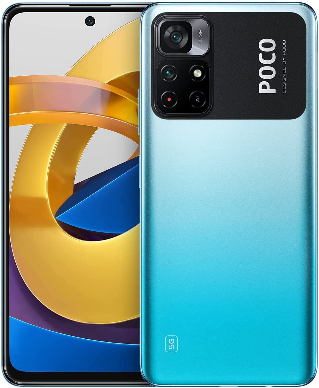 POCO M4 PRO Telefone móvel preto 5G 6,6″ – OC2.0-6GB-128GB (azul) na Amazon