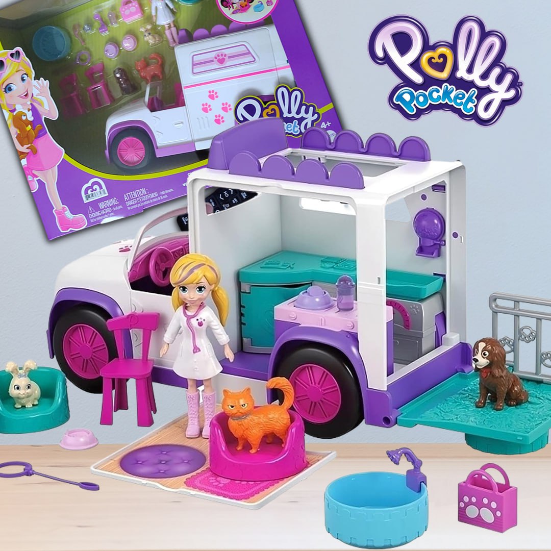 Polly Pocket – Polly Pocket! Hospital Móvel Dos Bichinhos Gfr04 Mattel Multicor na Amazon