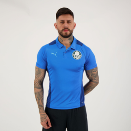 Polo Puma Palmeiras Training Azul na FutFanatics