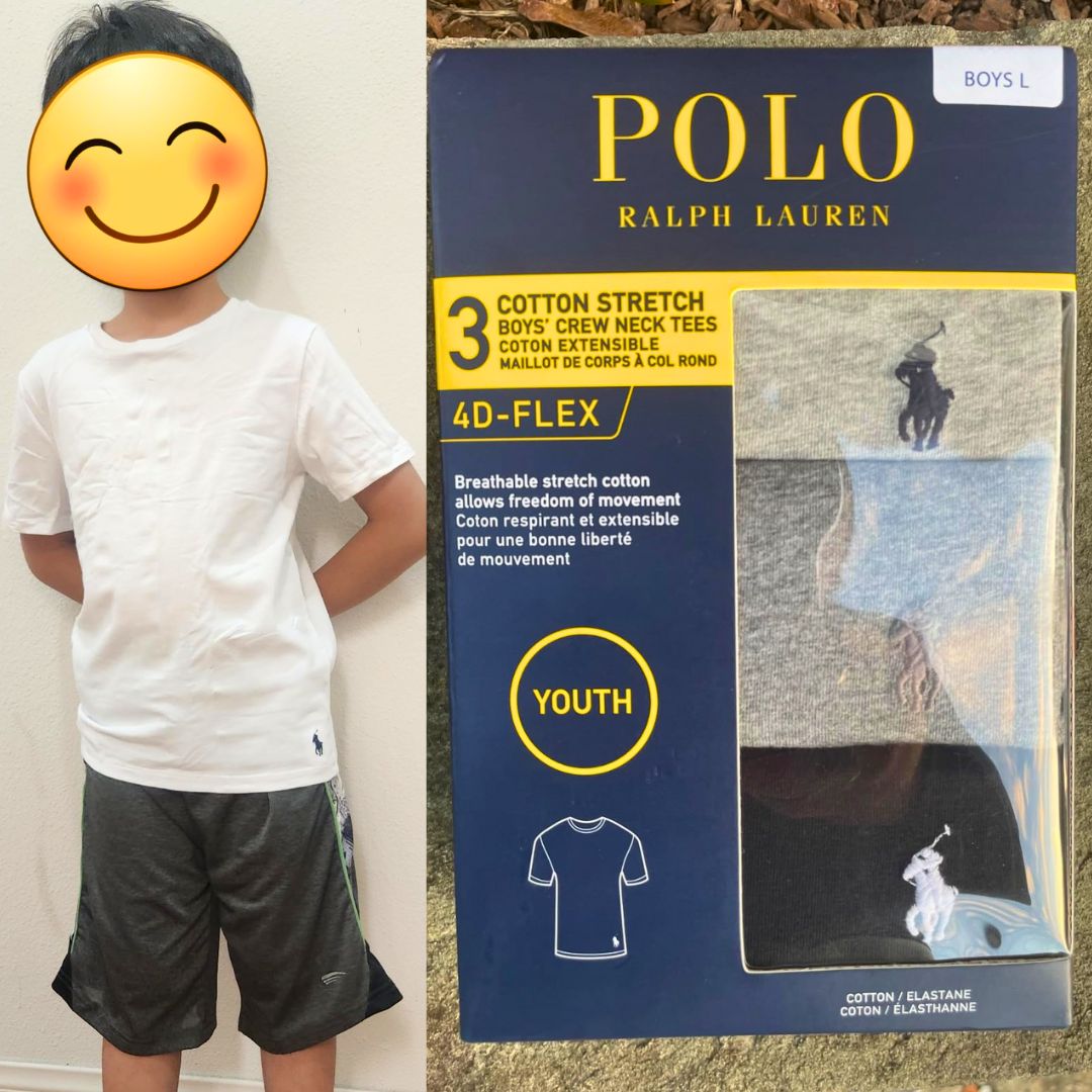 POLO RALPH LAUREN Pacote com várias camisetas de manga curta para meninos na Amazon