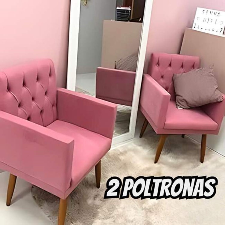 Poltrona MOBLAN Decortaiva para sala de Estar Moderna em Destaque Estofada Poltronas para Sala de Leitura manicure em Tecido Cadeira Individual resistente e Pernas de Madeira na Amazon