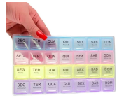 Porta Comprimidos – 4X Dia Semanal na Amazon