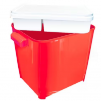 Porta Ração Canister Furacão Pet Com Comedouro Vermelho - 4,5 Kg na Casas Bahia