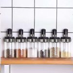 Porta Tempero em Vidro com Colher Sal, Açucar, Condimentos, Pimenta, Tomilho, Orégano 6 Unidades na Amazon