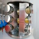Porta Temperos Condimentos Giratório inox 12 Potes na Amazon