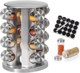 Porta Temperos Condimentos Giratório Inox 16 Potes (Inox) na Amazon