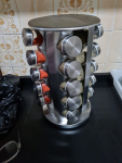 PORTA TEMPEROS CONDIMENTOS REDONDO INOX 20 POTES (Inox) na Amazon
