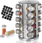 PORTA TEMPEROS CONDIMENTOS REDONDO INOX 20 POTES (Inox) na Amazon