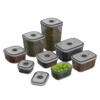 Potes Herméticos Electrolux De Plástico Cinza Escuro Retangular Com 8 Unidades na Shopee