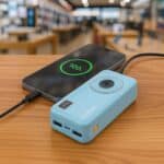 Power Bank 20000mAh, Basike Carregador Portátil 2 Saídas USB-A(até 22.5W) + Tipo-C(até 22.5W) com Cabo, Carregamento Rápido, Led Indicador de Bateria Proteção Inteligente (Azul) na Amazon