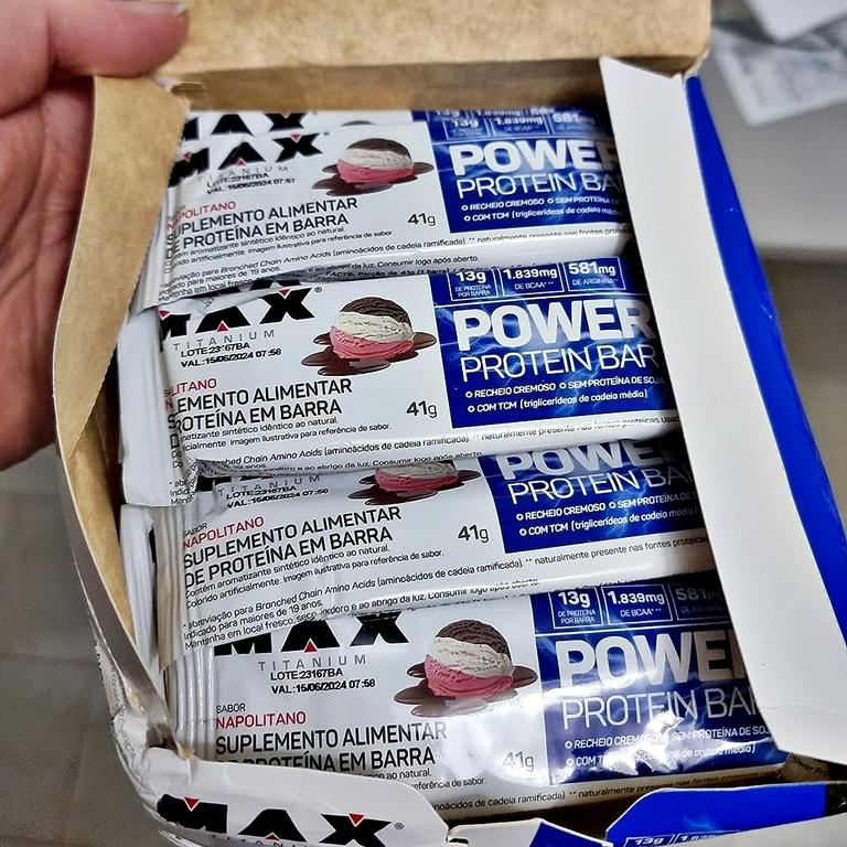 Power Protein Bar Caixa com 12 Unidades (492g) – Napolitano na Amazon