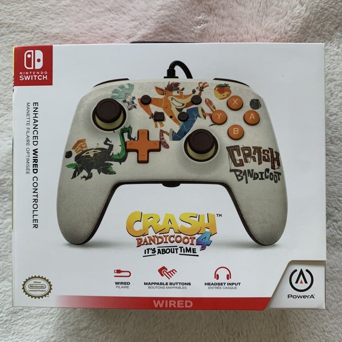 PowerA Enhanced Wired Controller for Nintendo Switch – Quantum Crash, Crash Bandicoot 4: It’s About Time, Nintendo Switch Lite, Gamepad, game controller, wired controller, officially licensed na Amazon