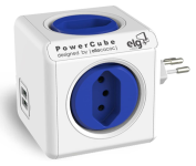 PowerCube USB, Filtro de Linha, Multiplicador 4 Tomadas 2 Portas USB Branco e Azul na Amazon