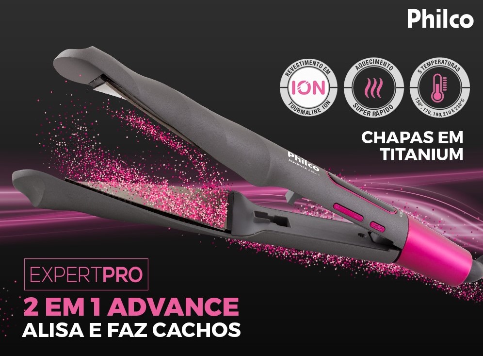 Prancha Cacheadora Philco Advance 2 Em 1 PPR04CZ na Amazon