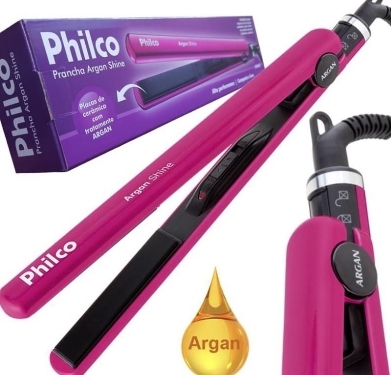 Prancha Modeladora PHILCO Argan Shine na Amazon