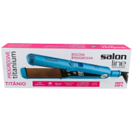 Prancha Salon Line Professional Progressive Titanium Azul Bivolt na Drogaria Araujo