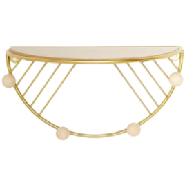 Prateleira Aramada Com Gancho Dourado 12,4x25cm - Casa Riachuelo na Riachuelo