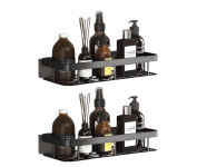 Prateleira de Banheiro de Parede – Canto e Reta | Kit com 2 unidades| Aço Inoxidável na Amazon