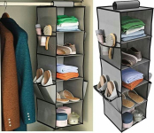 Prateleira organizadora Grande para closet e armários com 5 Divisórias dobrável, CST7955, Euro Home na Amazon