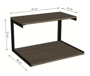 Prateleira/Nicho para Forno ou Microondas – Dupla 45x60cm na Amazon