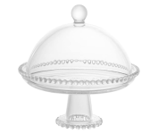 Prato de Cristal com Pé e Tampa 20cm x 18cm WOLFF – Linha Pearl na Amazon