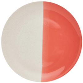 Prato Raso Cora Cerâmica Bege/Rosa Salmão 25cm na Riachuelo
