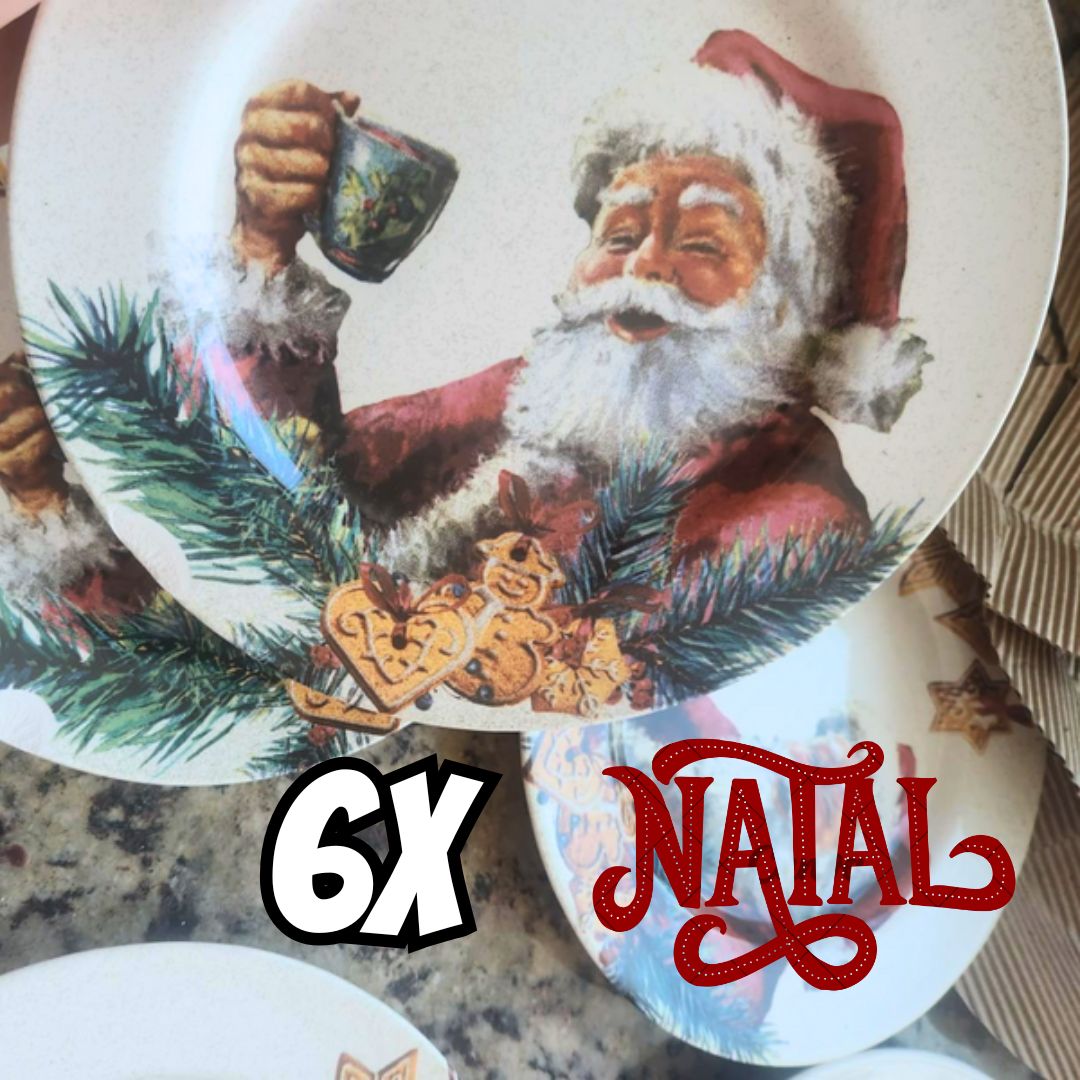 Prato Sobremesa Gingerbread Natal Alleanza 6 un na Amazon