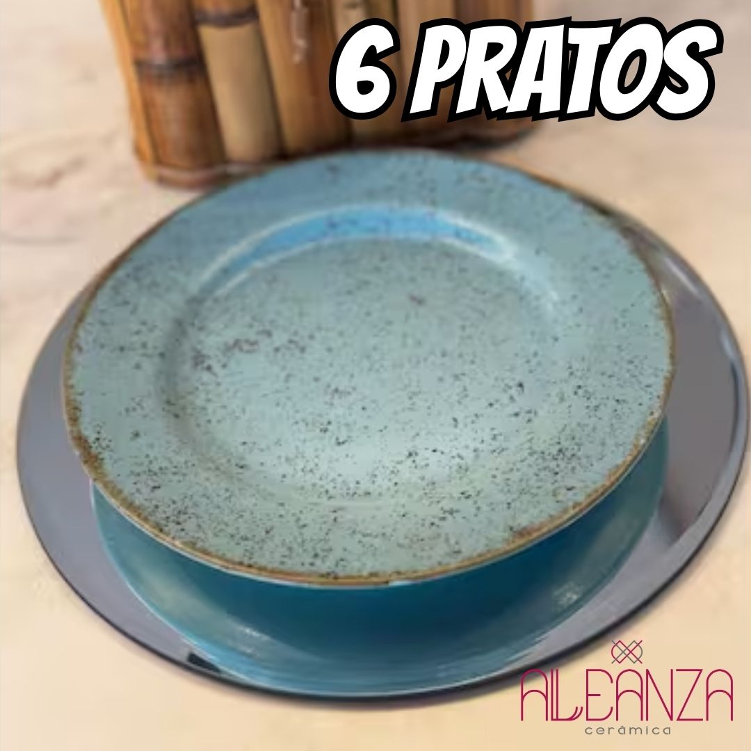 Prato Sobremesa Organic Colors Alleanza 6 un na Amazon